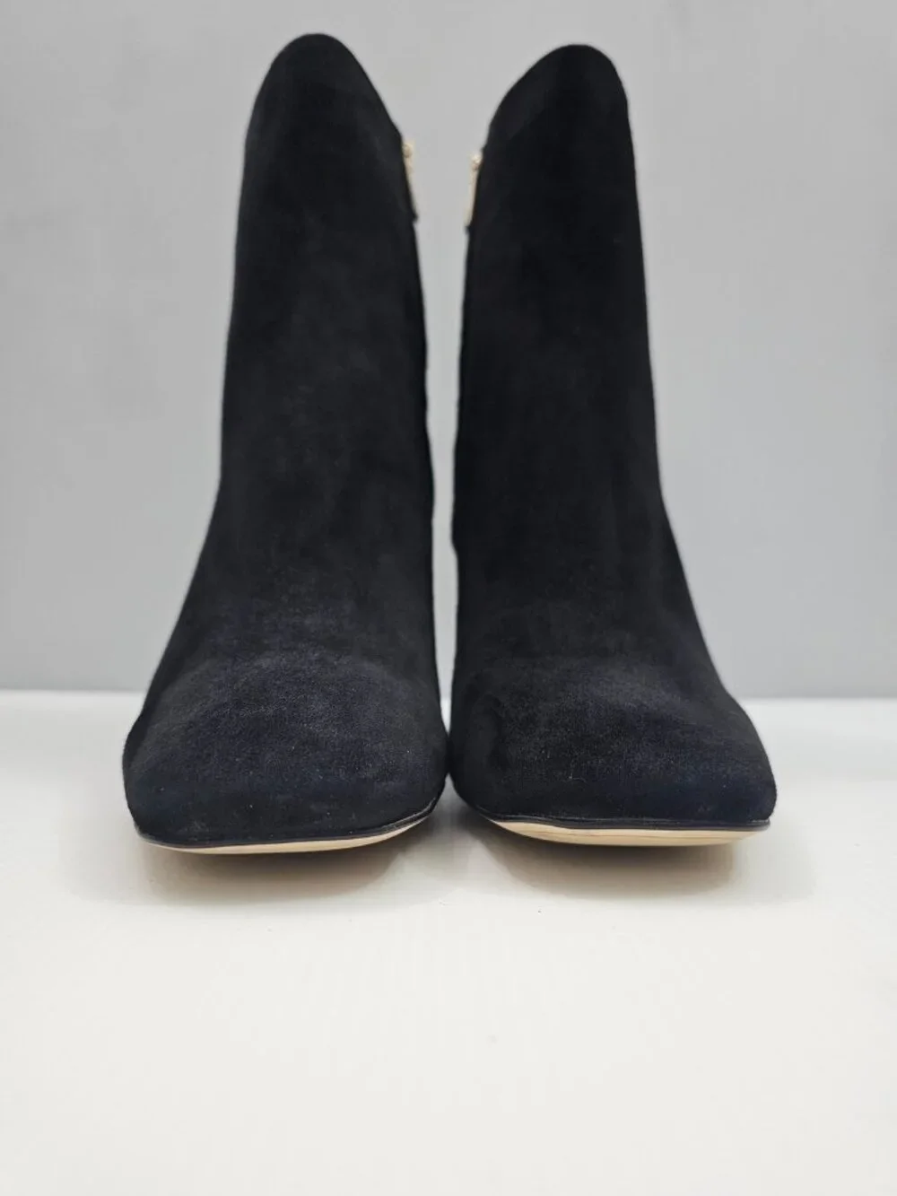 Sam Edelman Codie Block Heel Ankle Boot Womens 11 Black Suede Square Toe